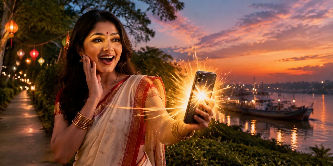 কুমিল্লায় মোবাইল ক্যাসিনো খেলছেন উদযাপনরত ব্যক্তি